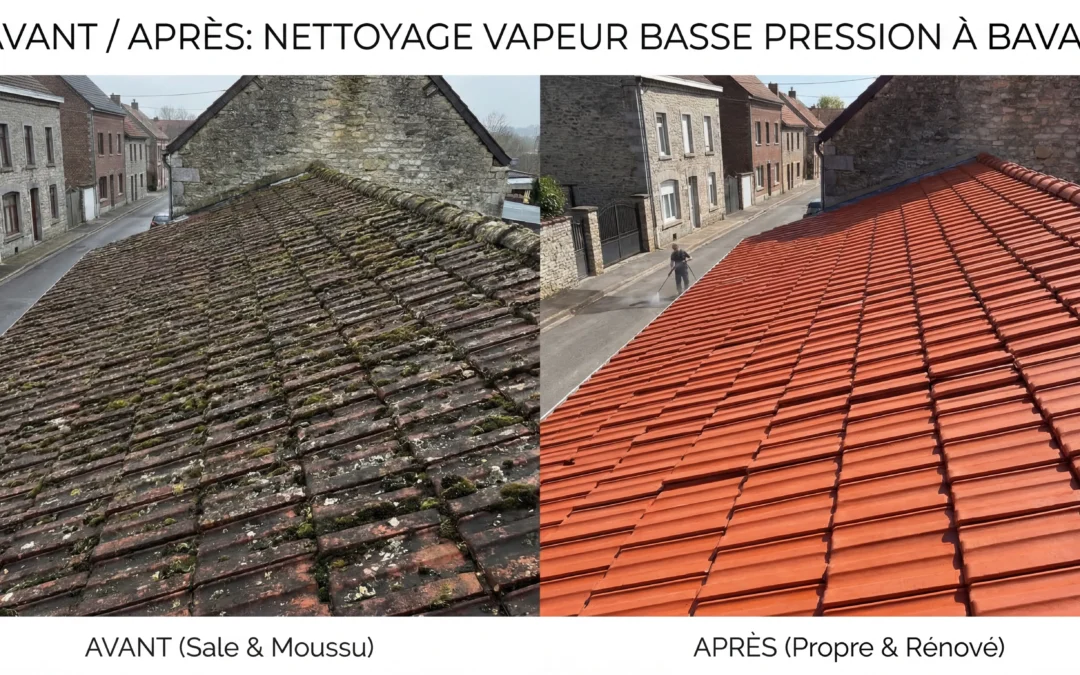 Nettoyage écologique de toitures à Bavay
